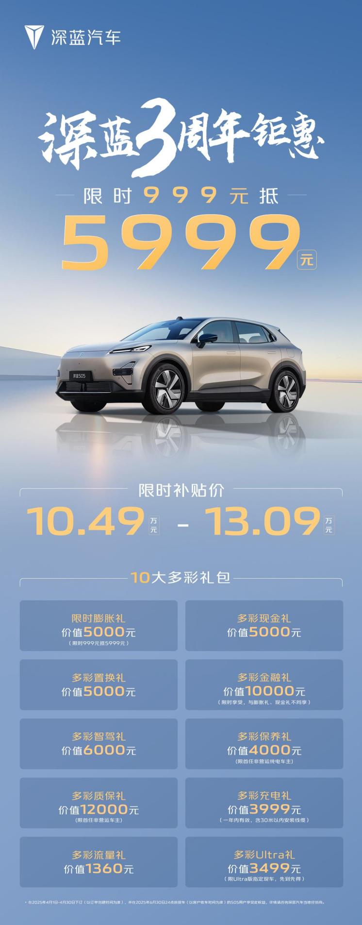 深蓝S05至高价值45858元礼包，智驾门槛再下探，智驾普及