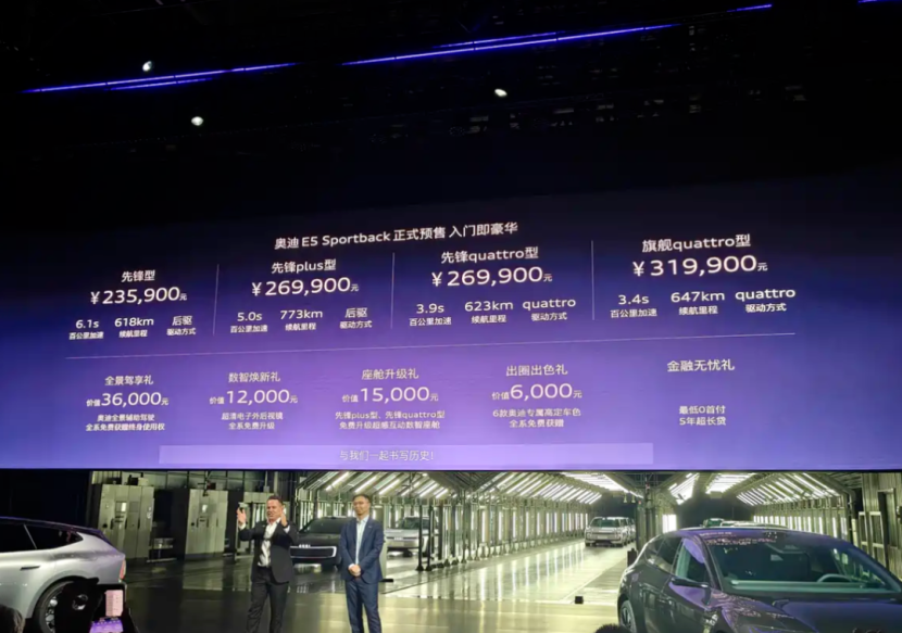 豪华与科技的碰撞，上汽奥迪E5 Sportback
