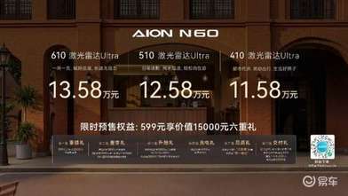 家用电车新选择：埃安N60开启预售，预售价11.58万起