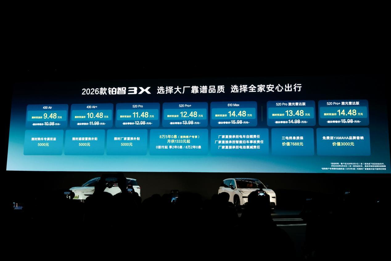 智能化+刚需配置双重升级！ 2026款丰田铂智3X上市